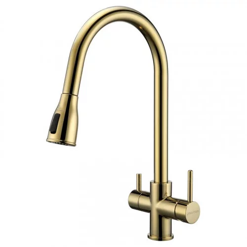 Кухонный смеситель PAULMARK LANGE-G La214212-G золото 