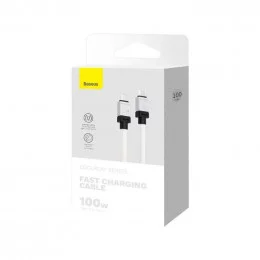 Кабель Baseus CoolPlay Series 100W Type-C - USB Type-C 1 метр белый                                                                                                                                                                                       
