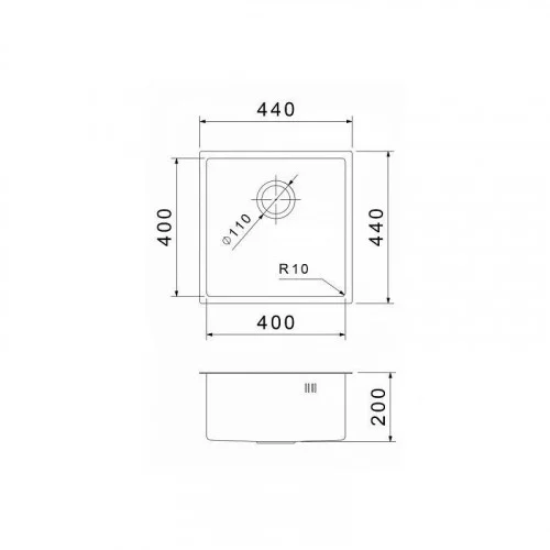 Мойка RIVELATO RINOX 4444 UN 