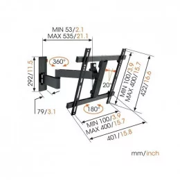 Кронштейн для ТВ VOGEL'S W53070 чёрный                                                                                                                                                                                                                    