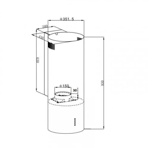 Вытяжка HOLBERG Aura 35BL 