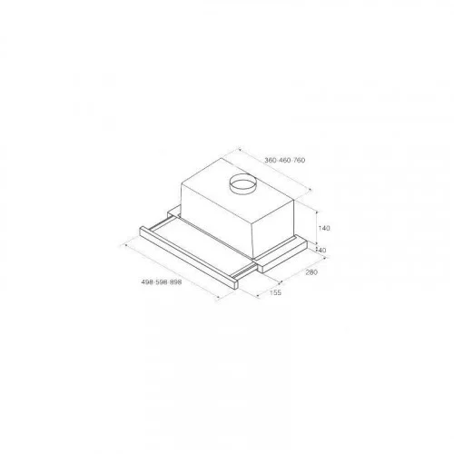 Вытяжка телескопическая JETAIR AURORA LX/WH/F/50 PRF0093764C 