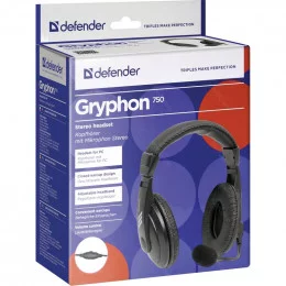 Наушники с микрофоном Defender Gryphon 750 чёрный                                                                                                                                                                                                         