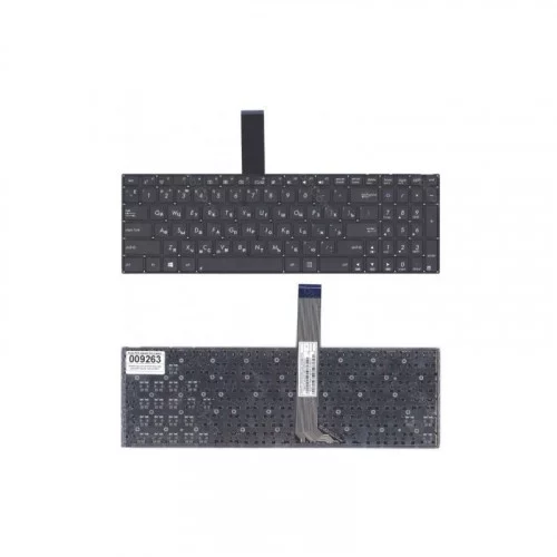 Клавиатура для ноутбука Asus K56 черная без рамки, плоский Enter 
