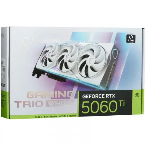 Видеокарта MSI GeForce RTX 5060 Ti GAMING TRIO WHITE (G506T-16GTW) 