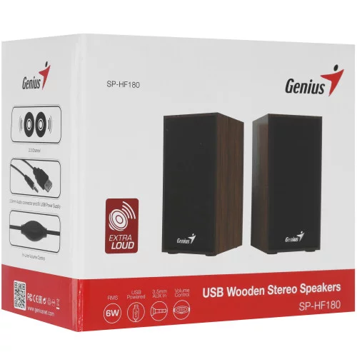 Колонки Genius SP-HF180 коричневый 