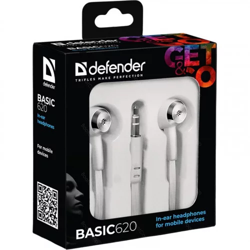 Наушники Defender Basic 620 белый 