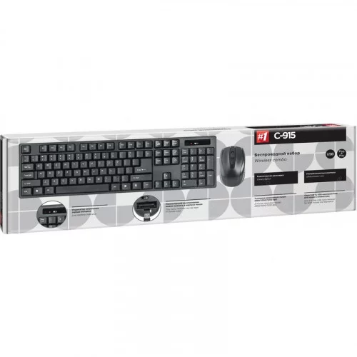 Клавиатура+мышь Defender Wirelless С-915 чёрный 