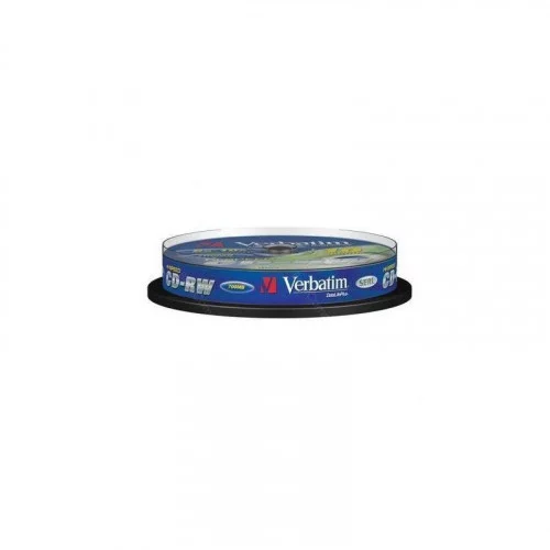 Оптический диск CD-RW 700Mb Verbatim 12X Cake Box (10) SCRATCH RESISTANT (43480) 