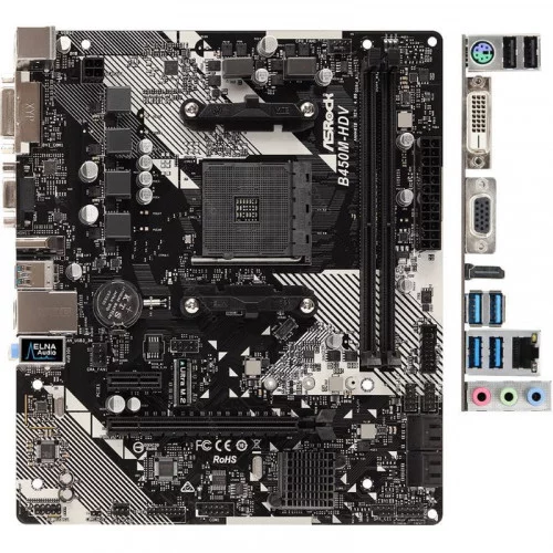 Материнская плата ASROCK B450M-HDV R4.0 