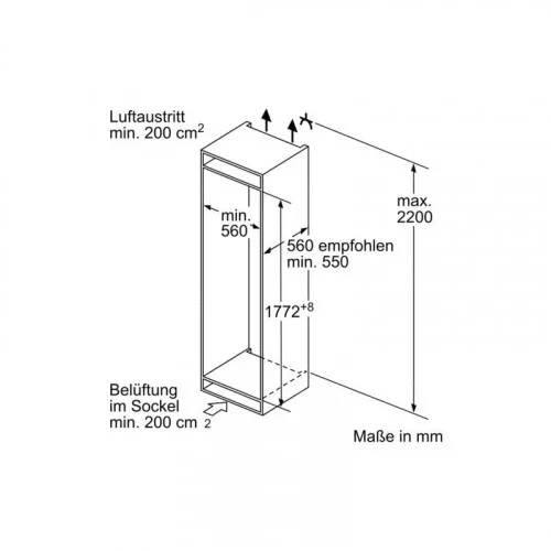 Холодильник встраиваемый Bosch KIS86AFE0 