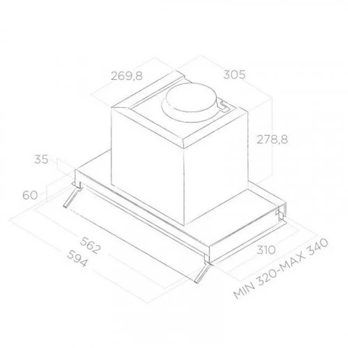 Вытяжка полновстраиваемая Elica BOXIN PLUS IXGL/A/60 PRF0097795A 