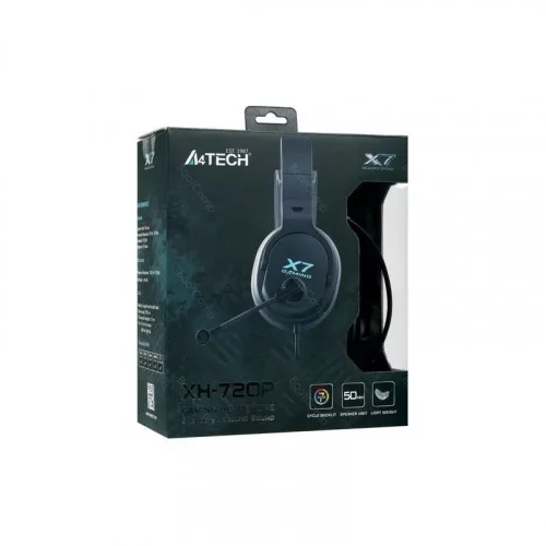 Игровые наушники A4Tech XH-720p черный 