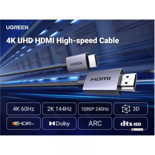Кабель HDMI - HDMI Ugreen HD153 (4K HDMI M-M, ver 2.0) 3 метра 