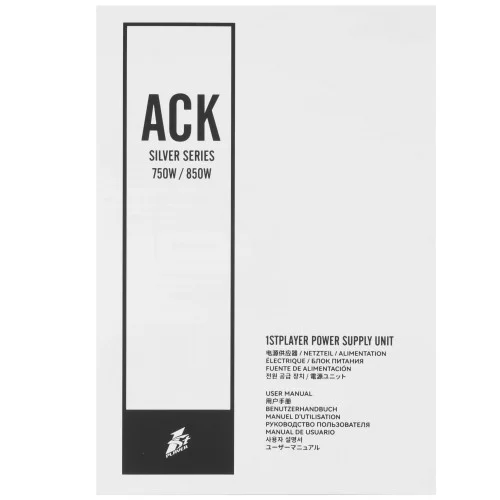 Блок питания 1STPLAYER ACK SILVER [HA-850BA7-BK] черный 