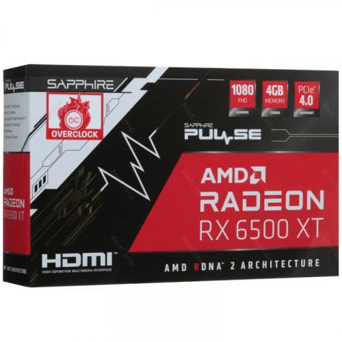 Видеокарта Sapphire AMD Radeon RX 6500 XT PULSE GAMING OC [11314-07-20G] 