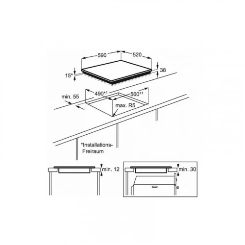 Поверхность электрическая Electrolux EHF6547FXK 