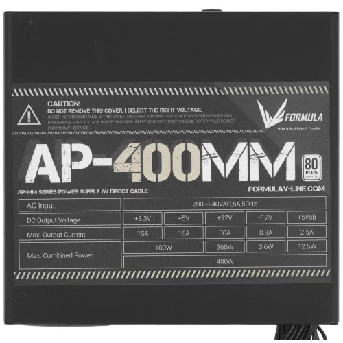 Блок питания Formula AP-400ММ [AP-400ММ] черный 