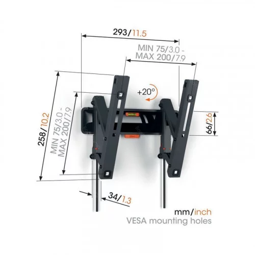 Кронштейн для ТВ VOGEL'S TVM 3213 чёрный 