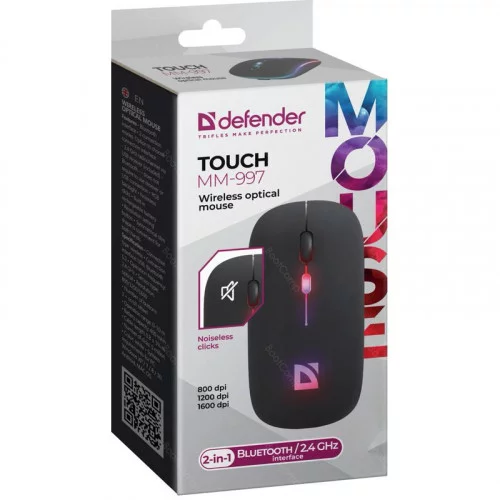 Мышь Defender Wireless Touch MM-997 чёрный 