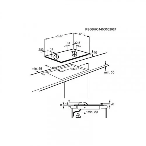 Поверхность газовая Electrolux EGS6436WW 