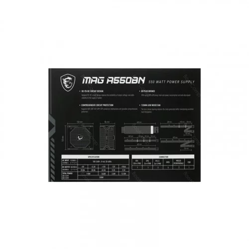 Блок питания MSI 550W MAG A550BN 306-7ZP2A11-CE0 