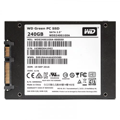 Жесткий диск SSD 240Gb WD Green WDS240G2G0A 