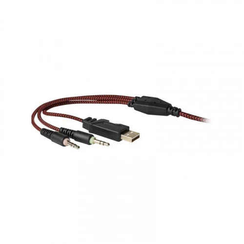 Наушники с микрофоном Defender Redragon Aspis чёрный+красный 