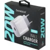 Сетевое зарядное устройство Borasco PD 20W Type-C 1м белое 