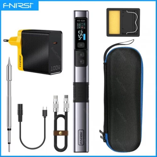 Паяльник FNIRSI HS02 100W 24В 3А +PD100W +кабель 