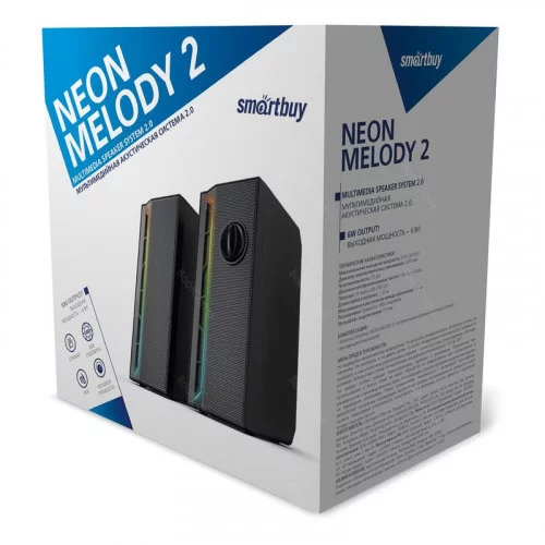 Акустическая система 2.0 Smartbuy NEON MELODY 2 черная (SBA-4600) 