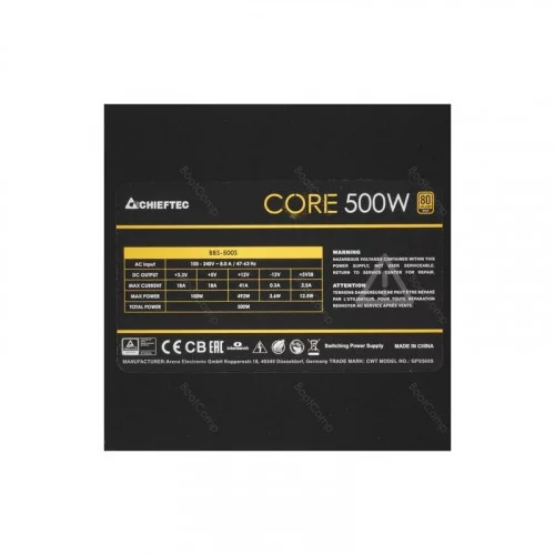 Блок питания Chieftec CORE 500W BULK [BBS-500S-BULK] 