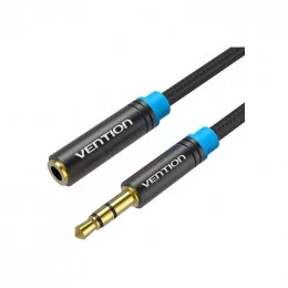 Кабель аудио Vention VAB-B06-B100-M (3.5mm Jack M - 3.5mm Jack F) 1м черный                                                                                                                                                                               
