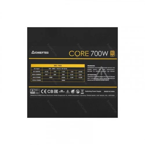 Блок питания Chieftec CORE 700W BULK (BBS-700S-BULK) 