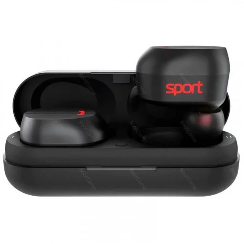 Беспроводные наушники с микрофоном Elari NanoPods Sport чёрные 