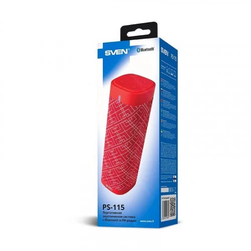 Портативная колонка SVEN PS-115 Red 