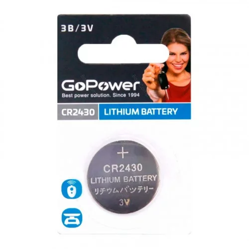 Батарейка GoPower CR2430 BL1 