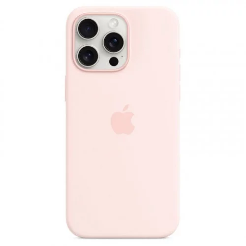 Чехол Apple iPhone 15 Pro Max Silicone Case with MagSafe - Light Pink MT1U3 