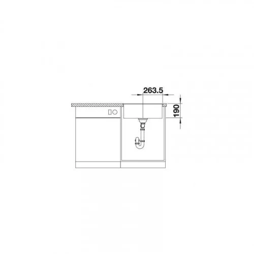 Кухонная мойка BLANCO SUBLINE 500-F 523532 антрацит 