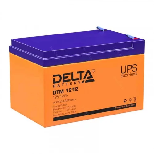 Батарея 12V/12Ah Delta DTM 1212 (12V 12Ah, клеммы F2) 