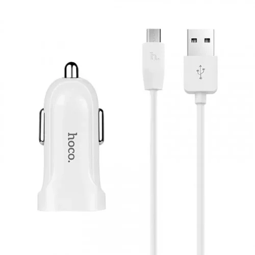 Автомобильное зарядное устройство Hoco Z2 (1 USB/1,5A) белое 
