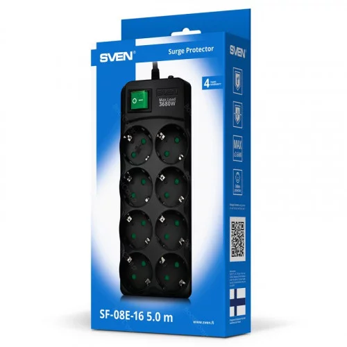 Сетевой фильтр SVEN SF-08E-16 3 м SV-021610 
