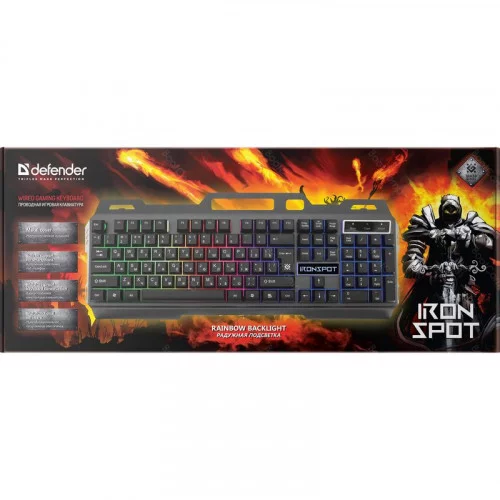 Клавиатура DEFENDER IronSpot GK-320L 
