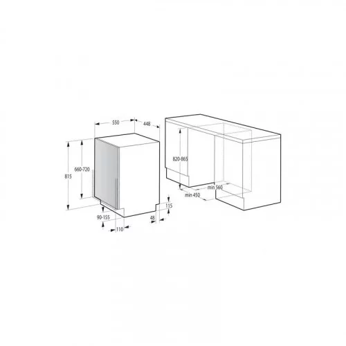 Посудомоечная машина встраиваемая GORENJE GV541D10 