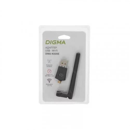 Адаптер Wi-Fi Digma DWA-N300E 