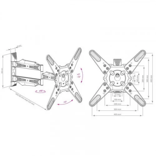 Крепление настенное для TV Kromax Atlantis-40 