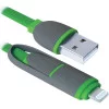 Кабель USB Defender USB10-03BP зелёный MicroUSB+Lighting 1 м 