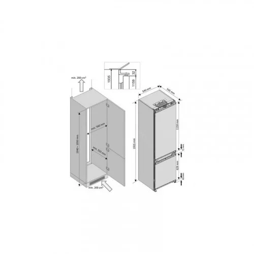 Холодильник встраиваемый BEKO BCNA 306E4ZSN 