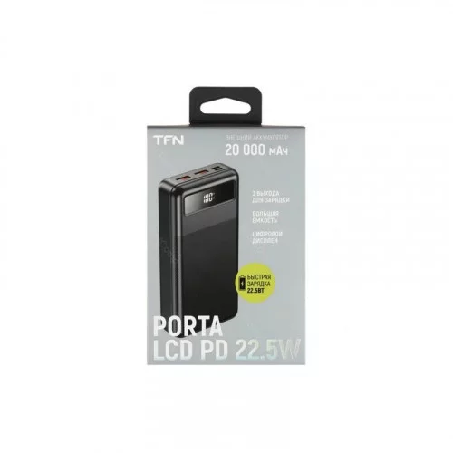 Портативная батарея TFN Porta LCD PD 20000мАч черная 