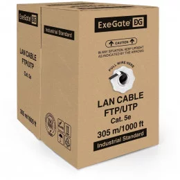 Кабель FTP 4 пары кат.5e ExeGate медь EX256750RUS 305м                                                                                                                                                                                                    